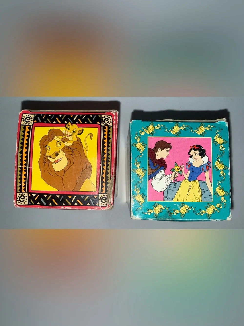 Lion King & Snow White Burger King Collector Series 1994 vintage cups